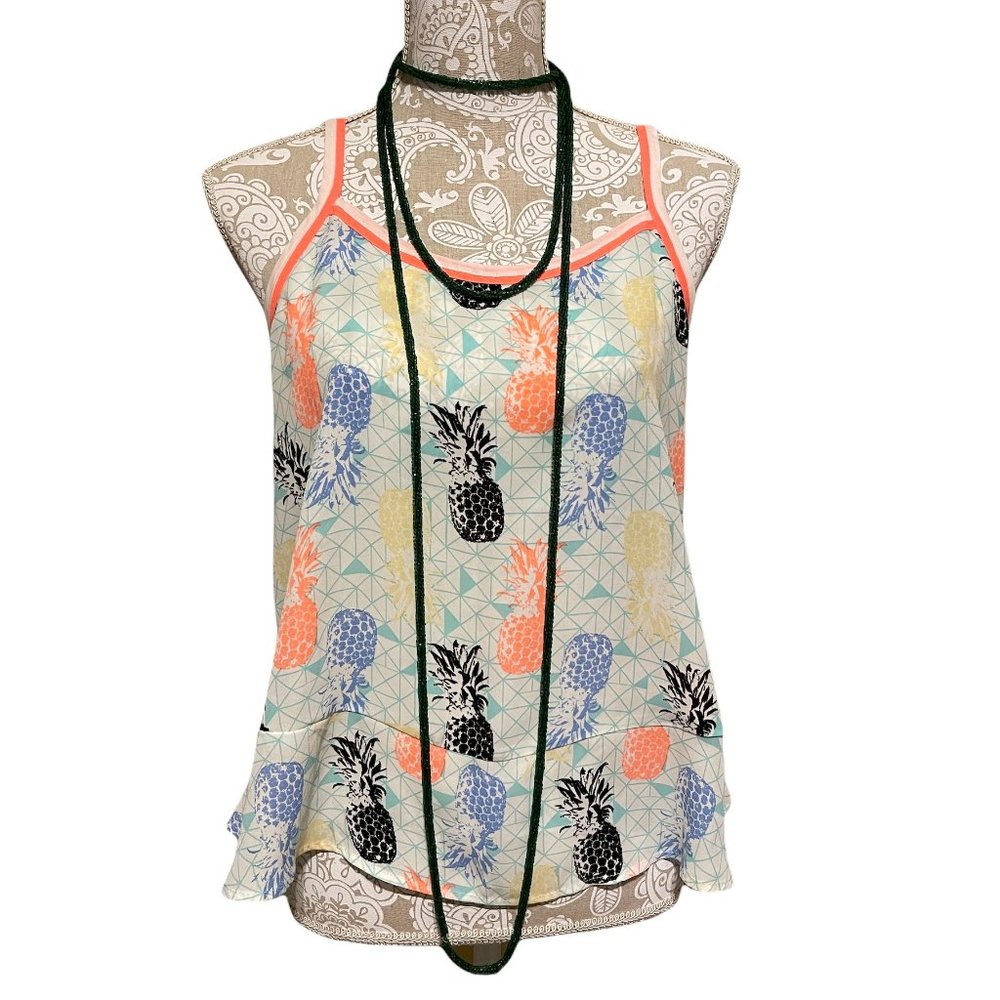 Self Esteem Tropical tank top in multi neon colors size medium